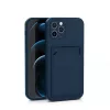 Husa protectie cu suport card compatibila cu Huawei P Smart 2021 Albastru inchis