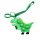 Jucarie antistres tip Pop It!, Simple Dimple, din silicon, cu breloc, model dinozaur, verde