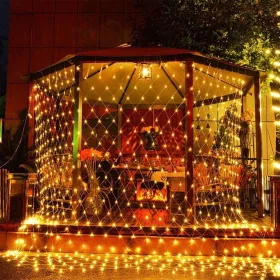 Instalatie de Craciun cu baterii de tip liniar, 2 jocuri de lumini, fir verde 3 m 30 LED -uri, Alb C
