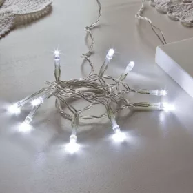   Instalatie de Craciun cu Baterii Tip Liniar, 2 jocuri de lumini, Fir Transparent 3 m 30 LED -uri, Alb Rece