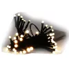 Instalatie de Craciun cu baterii tip liniar, 2 jocuri de lumini, fir verde 1 m 10 LED -uri, alb cald