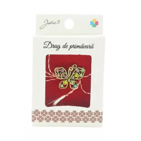 Brosa Mica in Cutie Fluture cu Pietre