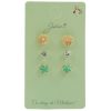 Set 3 perechi cercei, colectia Jolie - floare, stea, piatra