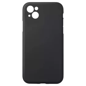   Husa Apple iPhone 13, Luxury Silicone, catifea in interior, protectie camere, negru