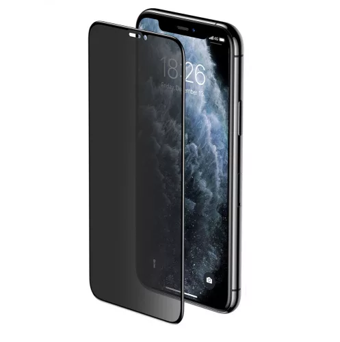 Folie sticla Apple iPhone 14, Full Glue Privacy, margini negre