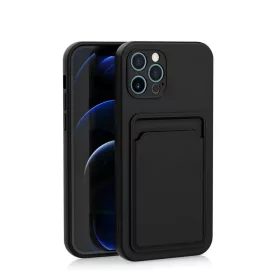   Husa protectie cu suport card compatibila cu Samsung A03s Negru