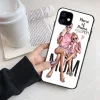 Husa Apple iPhone 13, Printed Glass, sticla + TPU, model Mama of Drama