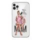 Husa Apple iPhone 13 Pro, Printed Glass, sticla + TPU, model Mama of Drama