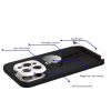 Husa Apple iPhone 11 Pro, Armor Design, functie stand, insertie metalica pentru suport auto magnetic, negru/alb