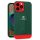 Husa Apple iPhone 11 Pro, Armor Design, functie stand, insertie metalica pentru suport auto magnetic, verde/rosu