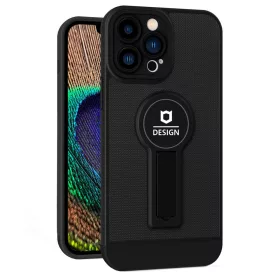   Husa Apple iPhone 13 Pro Max, Armor Design, functie stand, insertie metalica pentru suport auto magnetic, neagra