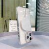 Husa de protectie Apple iPhone 12, MagSafe, protectie camere roz, transparenta