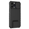 Husa Apple iPhone 11, Defender Camshield, stand expunere, protectie camera, neagra