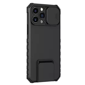   Husa Apple iPhone 11, Defender Camshield, stand expunere, protectie camera, neagra