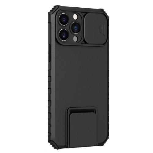 Husa Apple iPhone 11, Defender Camshield, stand expunere, protectie camera, neagra