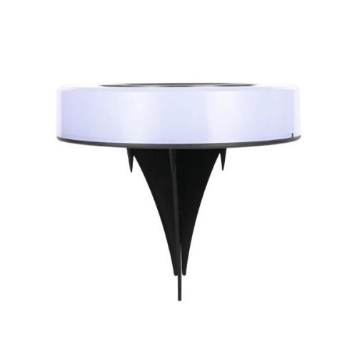 Lampa solara LED, sub forma de cerc, pentru gazon sau gradina, Rezistenta la apa, Alb cald