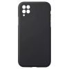 Husa Huawei P40 Lite Luxury Silicone, catifea in interior, protectie camere, negru