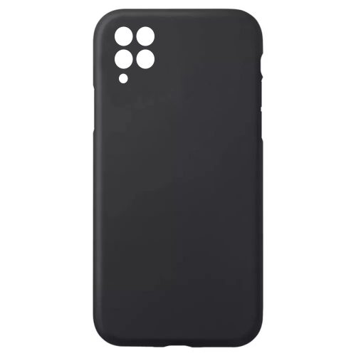 Husa Huawei P40 Lite Luxury Silicone, catifea in interior, protectie camere, negru