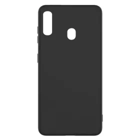   Husa Samsung Galaxy A20e Luxury Silicone, catifea in interior, negru