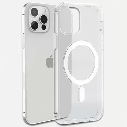 Husa de protectie Apple iPhone 14 Pro, compatibila MagSafe, transparenta