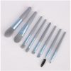 Mini set portabil 8 pensule de machiaj, albastru/gri