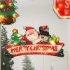 Decoratiune de Craciun pentru fereastra, Merry Christmas, cu LED-uri, 24 cm, alb cald