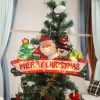 Decoratiune de Craciun pentru fereastra, Merry Christmas, cu LED-uri, 24 cm, alb cald
