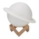 Lampa de veghe 3D Saturn Light, alb cald, alimentare baterii, stand plastic inclus, 15 cm
