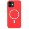 Husa Apple iPhone 12 / 12 Pro, Magsafe Silicone, microfibra, rosie