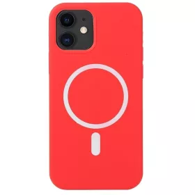   Husa Apple iPhone 12 / 12 Pro, Magsafe Silicone, microfibra, rosie