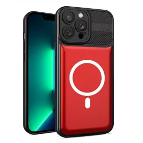   Husa Apple iPhone 13 Pro, Urban Series, prindere suport auto magnetic, antisoc, rosie