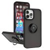 Husa protectie Apple iPhone 11, Metal Bracket, antisoc, inel sustinere, prindere magnetica, margini negre