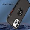 Husa protectie Apple iPhone 12/12 Pro, Metal Bracket, antisoc, inel sustinere, prindere magnetica, margini negre