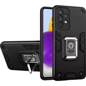   Husa Apple iPhone 11, Iron Warriors, inel sustinere, magnet suport auto, neagra