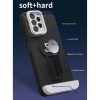 Husa Samsung Galaxy A22 5G, Armor Design, functie stand, insertie metalica pentru suport auto magnetic, lila/turcoaz