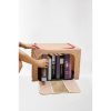 Cutie de depozitare pliabila cu fermoar, 100 litri, 60 X 42 X 40 cm, doua fereastre, cadru metalic, crem