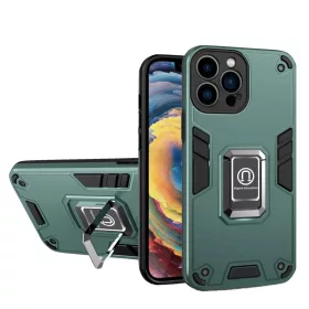   Husa Apple iPhone 12 Pro, Iron Warriors, inel sustinere, magnet suport auto, verde