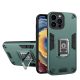 Husa Apple iPhone 13 Pro, Iron Warriors, inel sustinere, magnet suport auto, verde