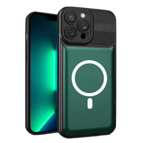   Husa Apple iPhone 14 Pro, Urban Series, prindere suport auto magnetic, antisoc, verde inchis
