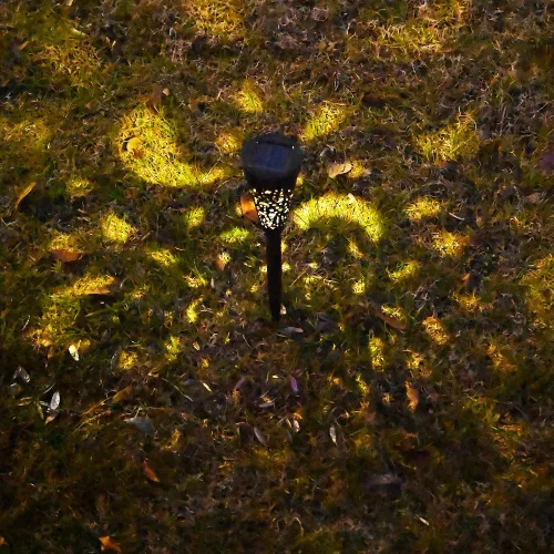 Decorațiune pentru grădină, tip torță, alimentare solara, alb cald