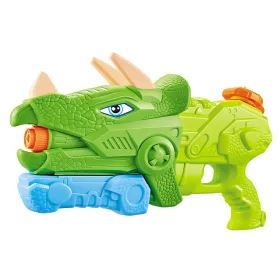   Jucarie pistol cu apa, Triceratops, plastic, 3 duze, rezervor 1330 ml, 6 ani+, verde