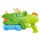 Jucarie pistol cu apa, Triceratops, plastic, 3 duze, rezervor 1330 ml, 6 ani+, verde