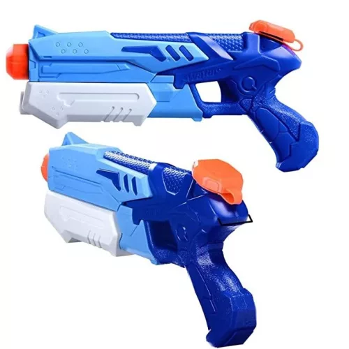 Jucarie pistol cu apa, plastic, rezervor 300 ml, 6 ani+, albastru