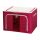 Cutie de depozitare pliabila cu fermoar, 66 litri, 50 X 40 X 33 cm, imprimeu buline, rosie