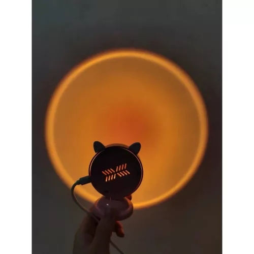 Lampa de veghe cu proiectie multicolor RGB, 6 filtre colorate, 3 tipuri de urechi