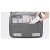 Geanta cosmetice voiaj, material panza, impermeabil, 3 compartimente, agatatoare, 47 x 28 x 20 cm, gri