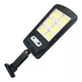   Lampa Solara De Exterior LED, 36 cm x 11.5 cm, 2880 Lumeni 120 COB LED 24 W - echivalent 192 W bec incadescent, IP65, Senzor de Miscare, Senzor de Lumina, 6 Grile, Alb Rece