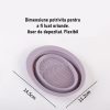 Accesoriu din silicon pentru curatarea accesoriilor make-up, pensule, buretei, 14.5 x 11,5 cm, 2 moduri de utilizare, pliabil, mov