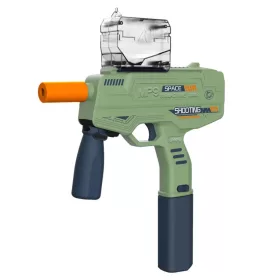   Mitraliera de jucarie cu bile de hidrogen de gel, electrica, 5000 bile incluse, ochelari protectie, MP9, verde