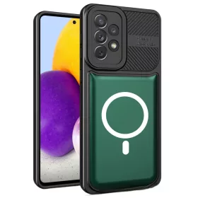   Husa Samsung Galaxy A13 4G, Urban Series, prindere suport auto magnetic, antisoc, verde inchis